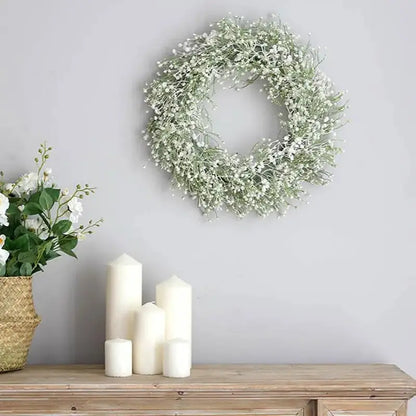 Creative Gypsophila Artificial Flower Wreath for Decor