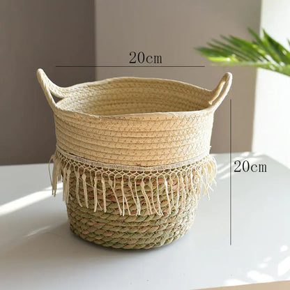 Large Woven Nordic Flower Pot Set Home Decor