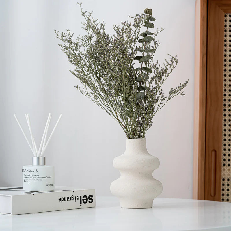 Creative Matte Granular Ceramic Vase for Floral Arrangements