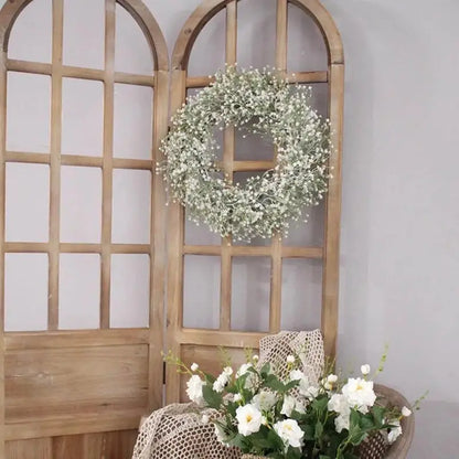 Creative Gypsophila Artificial Flower Wreath for Decor