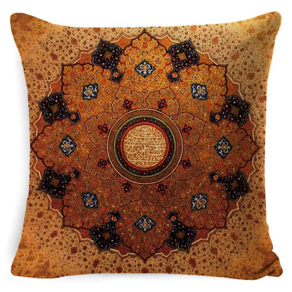 Bohemian Mandala Linen Pillow Cover for Bed & Sofa