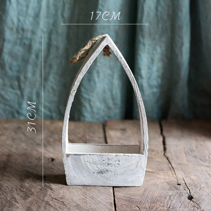 Wooden Hanging Planter for Garden Decoration