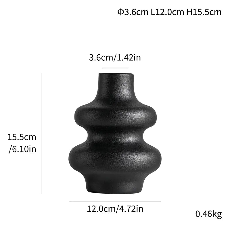 Creative Matte Granular Ceramic Vase for Floral Arrangements