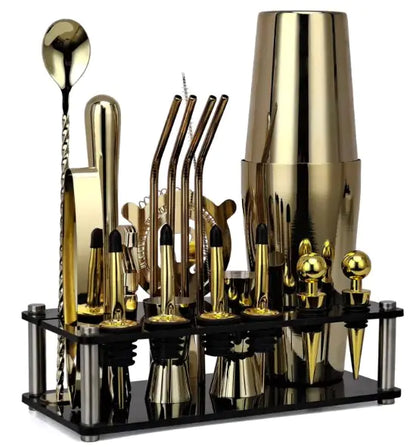 20pcs Professional Boston Cocktail Shaker Bartender Kit