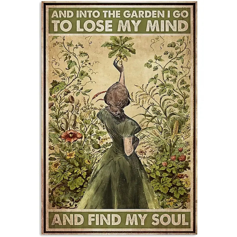 Retro Metal Sign - Beauty Walk Garden Wall Art
