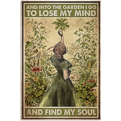 Retro Metal Sign - Beauty Walk Garden Wall Art