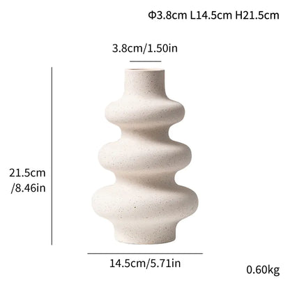 Creative Matte Granular Ceramic Vase for Floral Arrangements