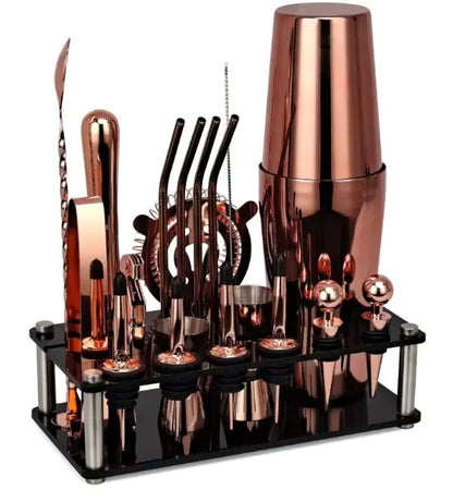 20pcs Professional Boston Cocktail Shaker Bartender Kit