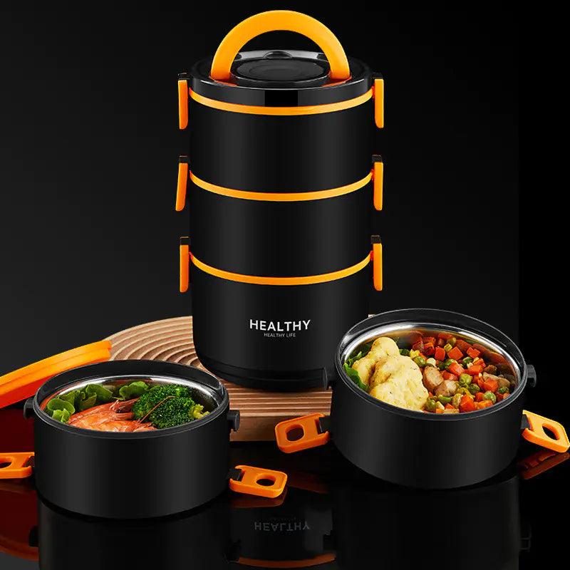 Insulated Multi-Layer Microwave Heating Lunch Box