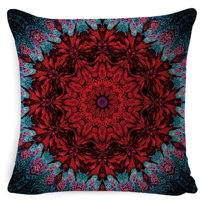 Bohemian Mandala Linen Pillow Cover for Bed & Sofa