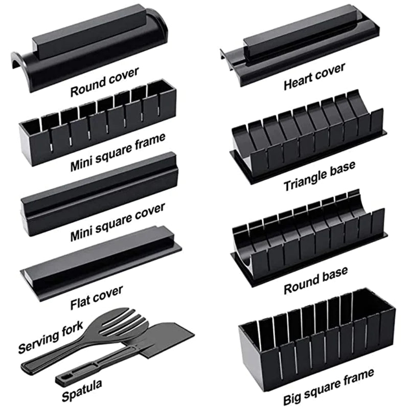 11-Piece Professional Non-Stick Sushi Making Kit