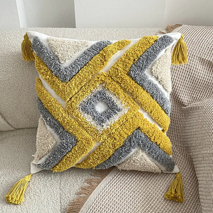 Nordic Bohemian Tufted Pentagram Pillow