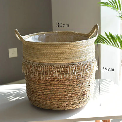 Large Woven Nordic Flower Pot Set Home Decor