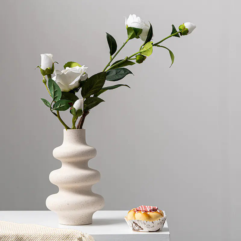 Creative Matte Granular Ceramic Vase for Floral Arrangements