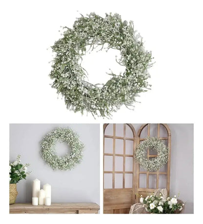 Creative Gypsophila Artificial Flower Wreath for Decor