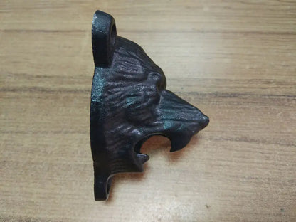 Bear Head Cast Iron Wall Bottle Opener - Metal Craft