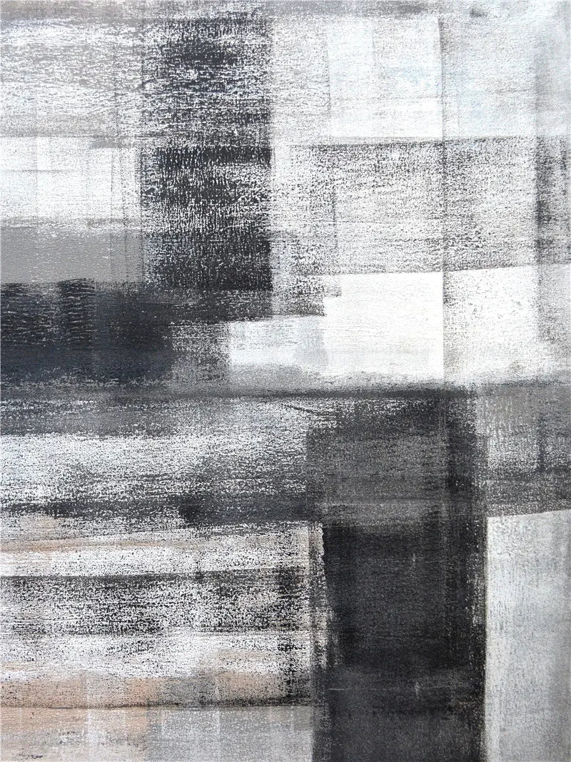 Modern Minimalist Gray Abstract Wall Art Set (3 Pieces)