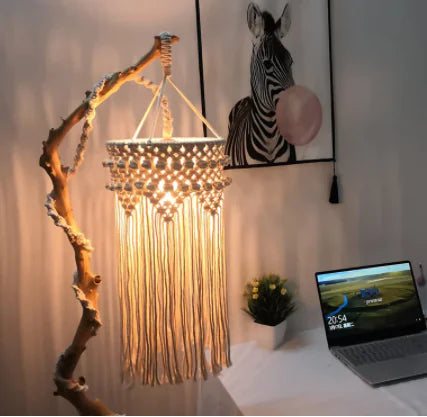 Bohemian Handmade Woven Pendant for Nordic Decor