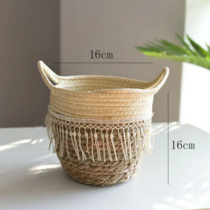 Large Woven Nordic Flower Pot Set Home Decor