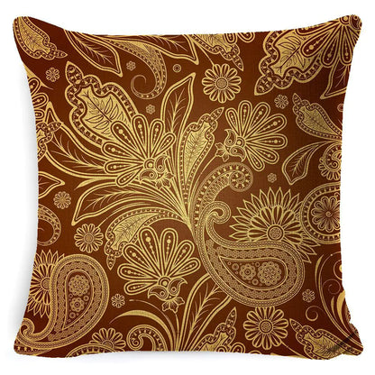 Bohemian Mandala Linen Pillow Cover for Bed & Sofa